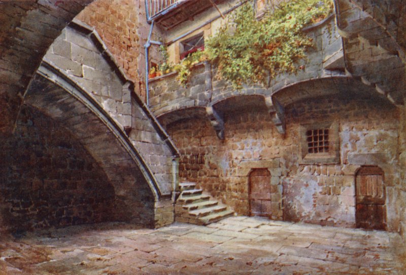 Gården til Palazzo Farnese, Viterbo af Commendator Formilli