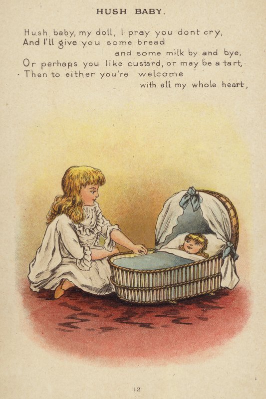 Børnerim: Hush Baby (chromolitho) af Constance Haslewood
