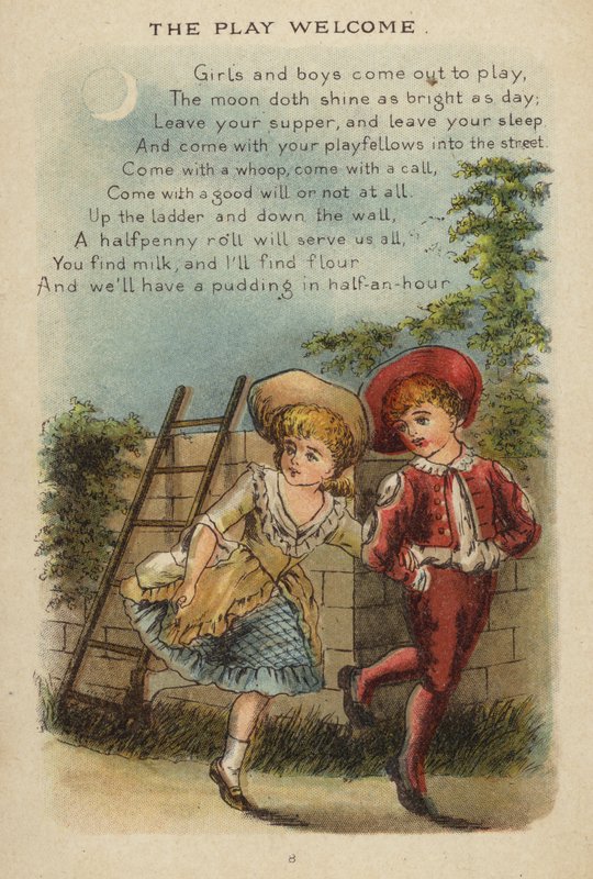 Børnerim: The Play Welcome (chromolitho) af Constance Haslewood
