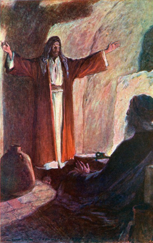 Jesus og Nikodemus af Corwin Knapp Linson