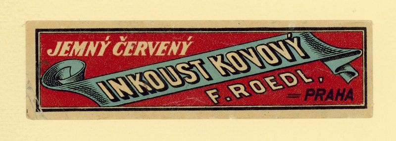 F Roedl blød rød metallic blæk, Prag af Czech School