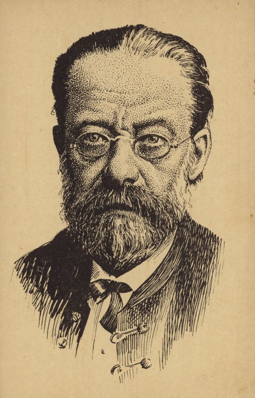 Portræt af Bedrich Smetana af Czech School