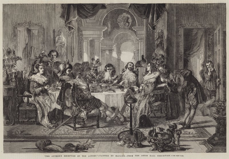 Forfatterens Modtagelse af Skuespillerne af Daniel Maclise