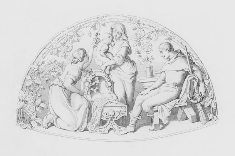 Shakespeare, The Infant (gravering) af Daniel (after) Maclise