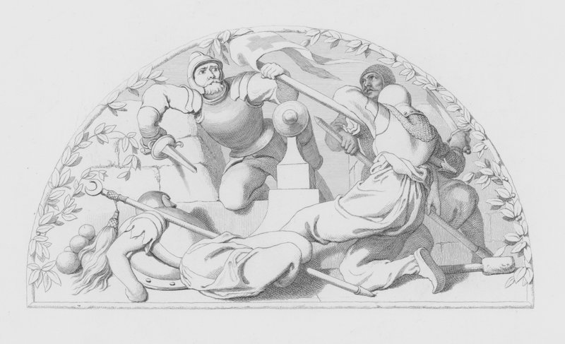Shakespeare, Soldaten (gravering) af Daniel (after) Maclise