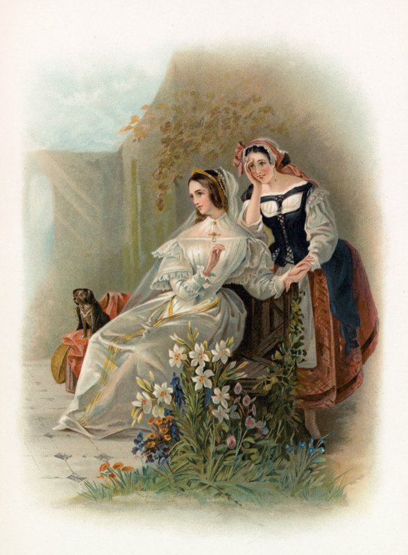 Olivia og Maria fra Twelfth Night af Daniel Maclise