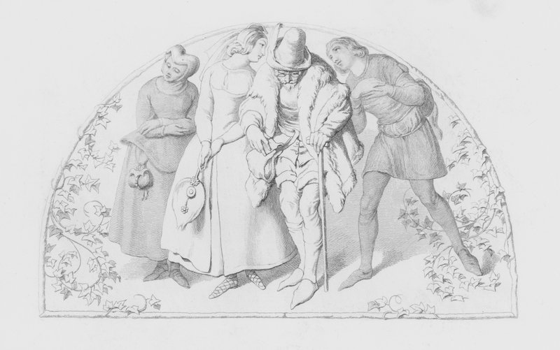 Shakespeare, The Lean And Slipper?d Pantaloon af Daniel Maclise