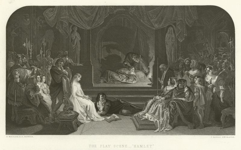 Legescenen i Hamlet af Daniel Maclise