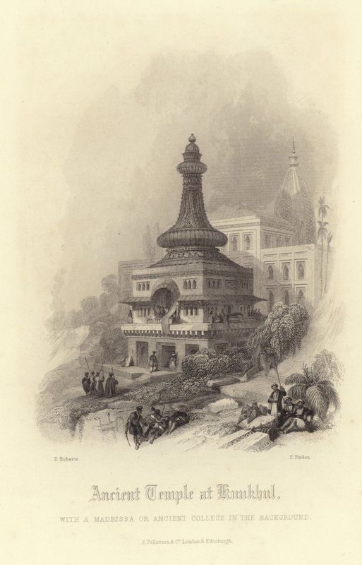 Gammelt tempel ved Kunkhul af David Roberts