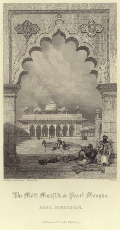 Moti Musjid i Agra af David Roberts