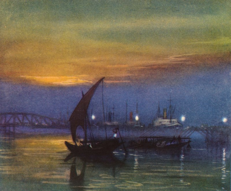 Calcutta, Indien (farvelitografi) af Donald (after) Maxwell