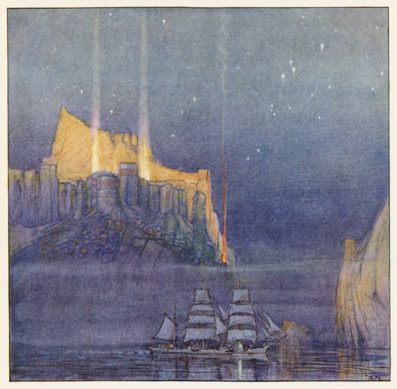 Rudyard Kipling: The Merchantmen (farvelitografi) af Donald (after) Maxwell