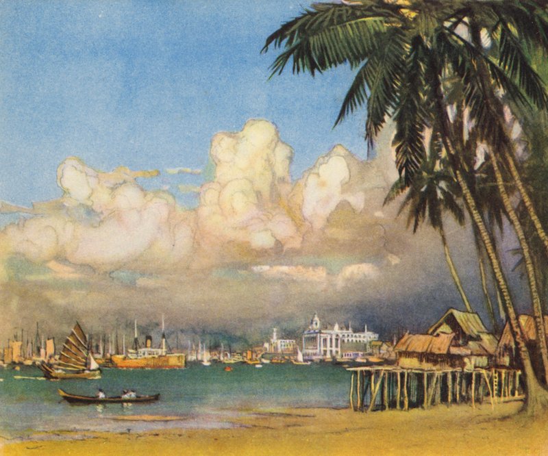 Singapore (farvelitografi) af Donald (after) Maxwell