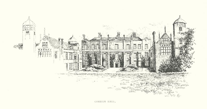 Cobham Hall (litografi) af Duncan Moul