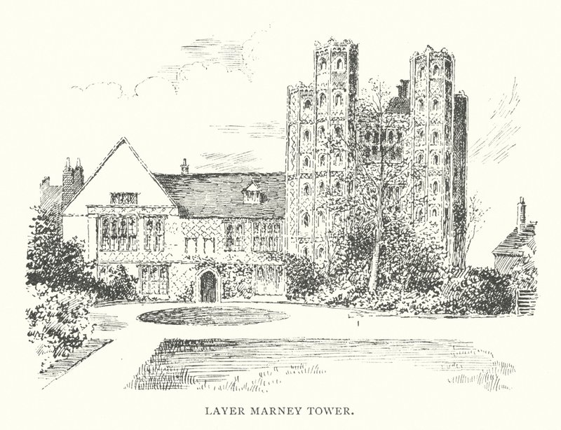 Layer Marney Tower (litografi) af Duncan Moul
