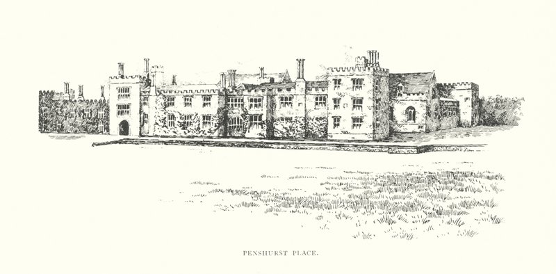 Penshurst Place (litografi) af Duncan Moul
