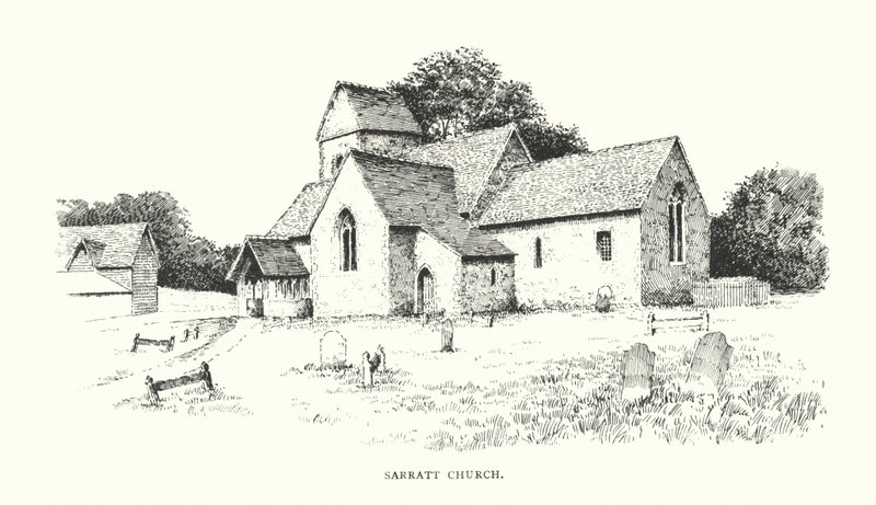 Sarratt Kirke (litografi) af Duncan Moul