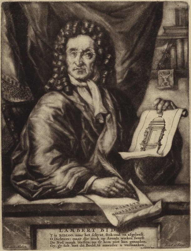 Portræt af Lambert Bidloo af Dutch School