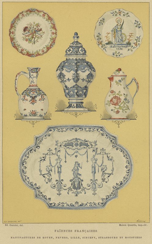 Franske fajancer af E. Garnier