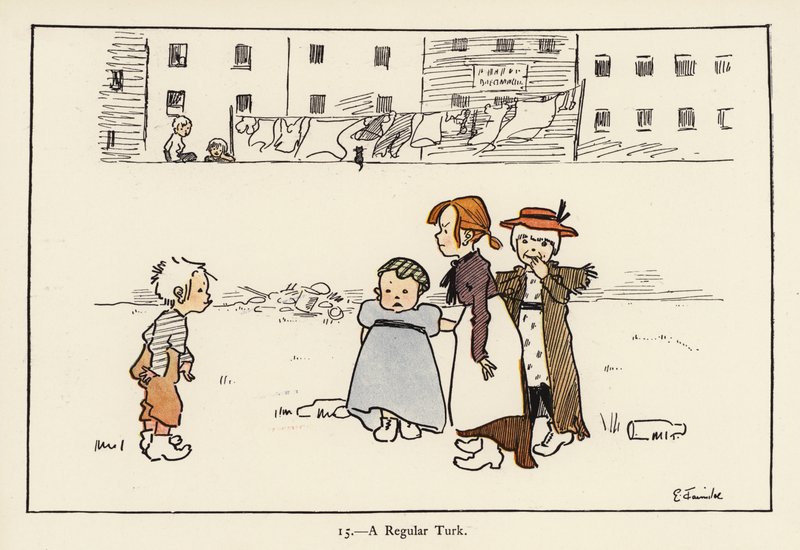 En almindelig tyrker (farve litho) af Edith Farmiloe