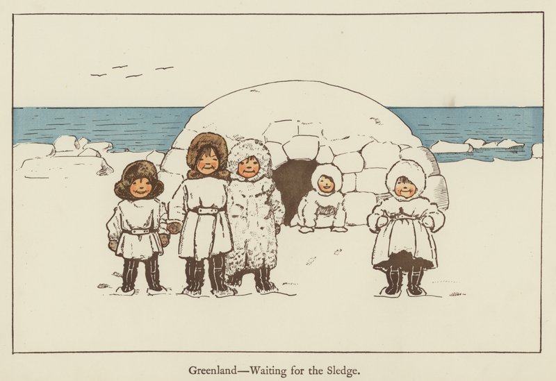 Grønland, venter på slæden af Edith Farmiloe