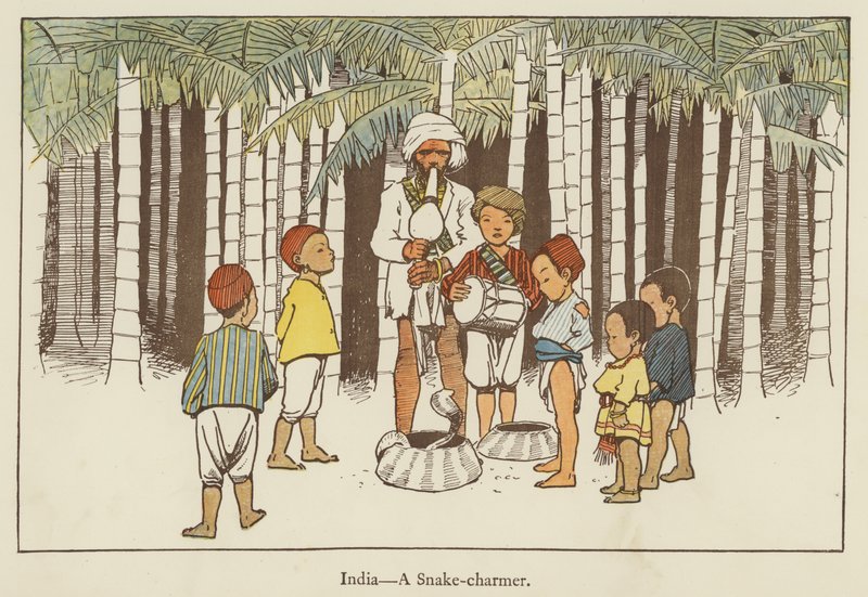 Indien, en slangetæmmer af Edith Farmiloe