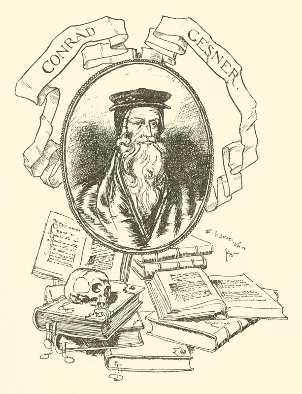 Conrad Gesner af Edmund Joseph after Sullivan