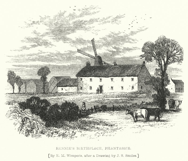 Rennies fødested, Phantassie (gravering) af Edmund Morison (after) Wimperis