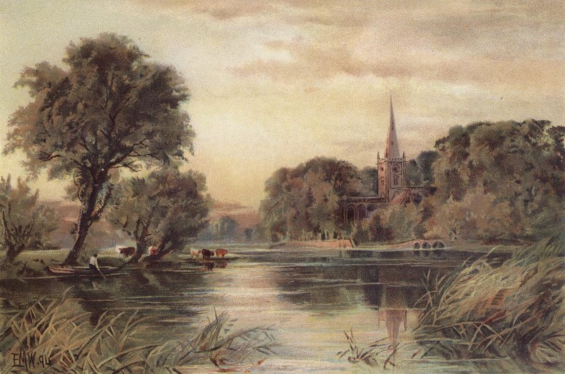 Stratford-on-Avon (chromolitho) af Edmund Morison (after) Wimperis