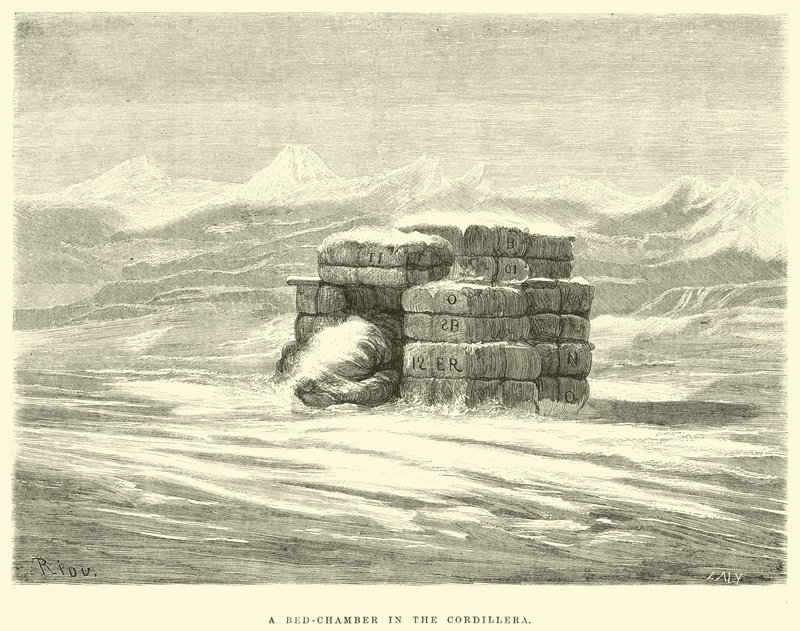 Et sengekammer i Cordilleraen af Edouard Riou