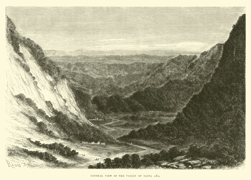 Generel udsigt over Santa Ana-dalen af Edouard Riou