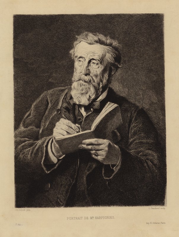 Portræt af Henri Harpignies af Edouard Louis Dubufe