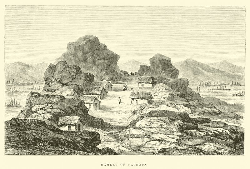 Hamlet of Sachaca af Edouard Riou
