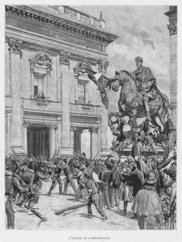 Italien i Campidoglio (gravering) af Edouardo Matania