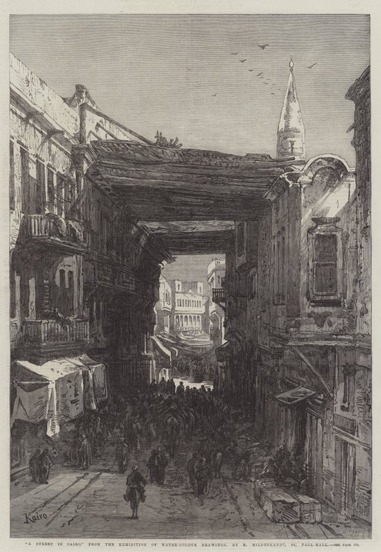 En gade i Cairo af Eduard Hildebrandt