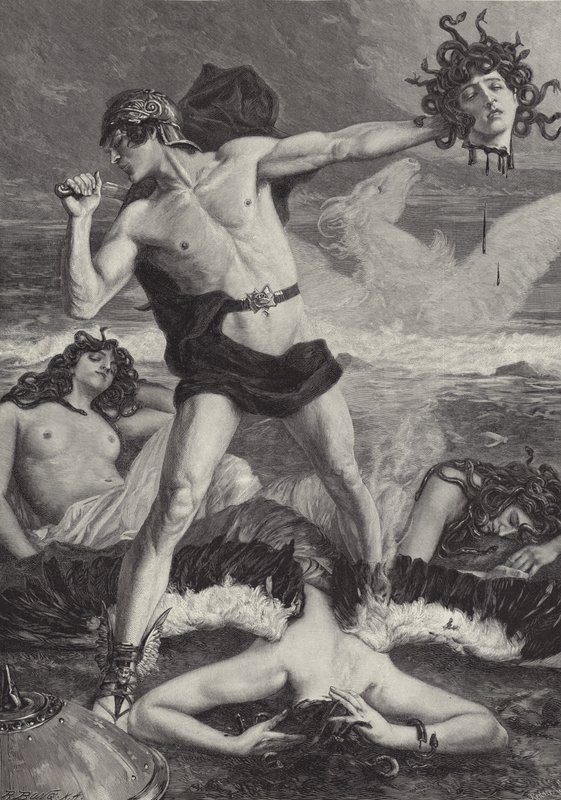 Perseus åbner Medusas hoved af Eduard Kaempffer