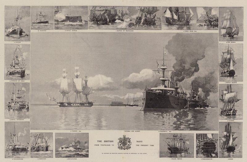 Den britiske flåde, fra Trafalgar til nutiden af Eduardo de Martino