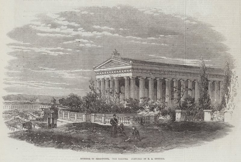 Interiør af Sebastopol, Teatret af Edward Angelo Goodall