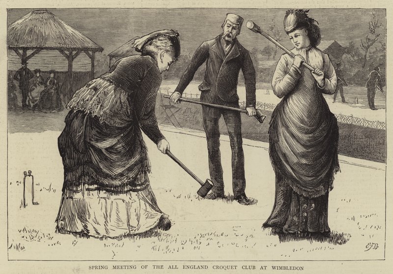 Forårsmøde i All England Croquet Club i Wimbledon af Edward Frederick Brewtnall