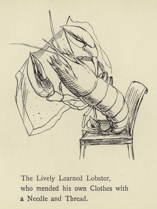 Den livligt lærde Hummer af Edward Lear