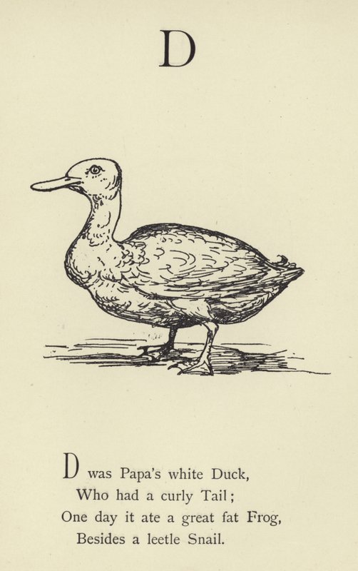 Bogstavet D af Edward Lear