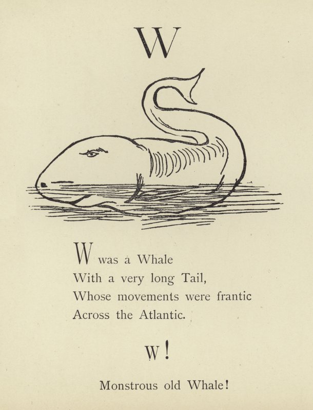 Bogstavet W af Edward Lear