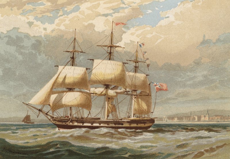 Udad bundet, i Themsen ud for Gravesend af Edward Duncan