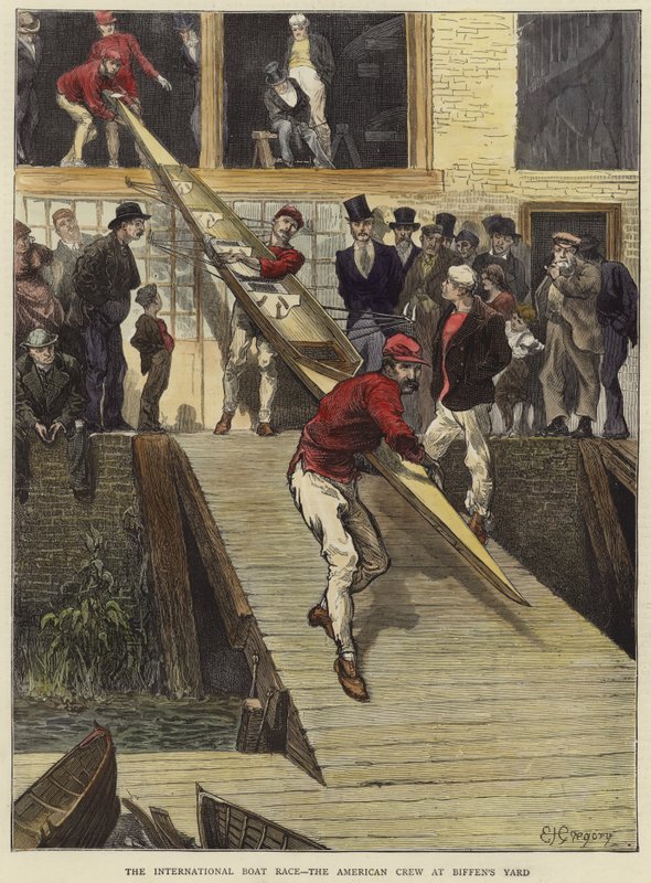 Det internationale bådkapløb af Edward John Gregory