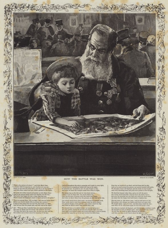 Hvordan slaget blev vundet (gravering) af Edward R. King