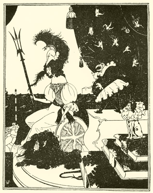 Britannia a la Beardsley af Edward Tennyson Reed