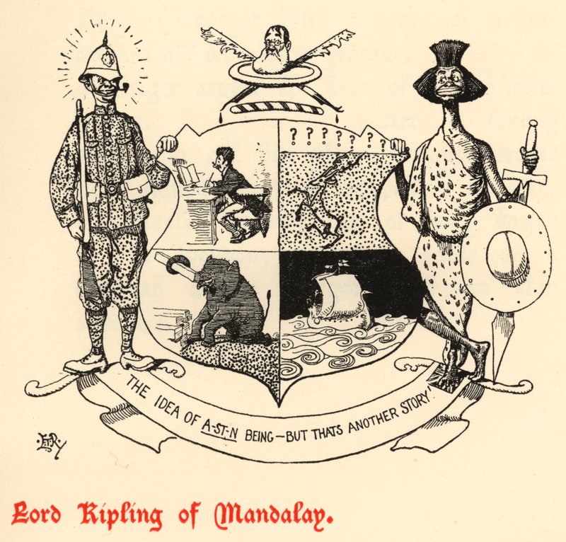 Lord Kipling af Mandalay (gravering) af Edward Tennyson Reed