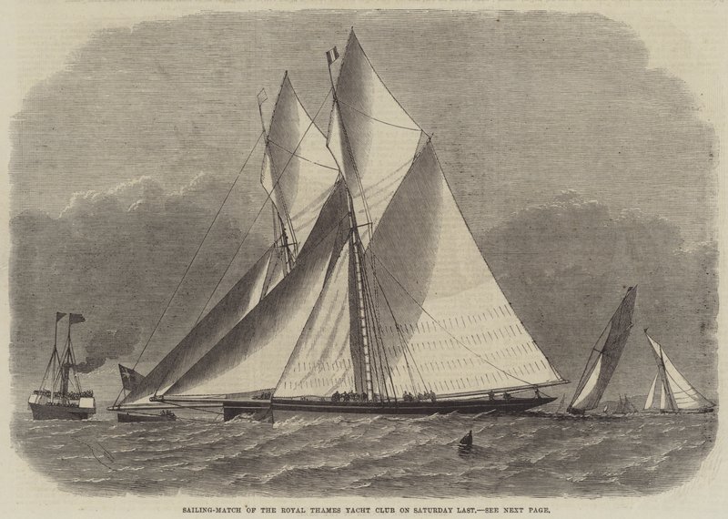 Sejlkamp i Royal Thames Yacht Club lørdag sidst af Edwin Weedon