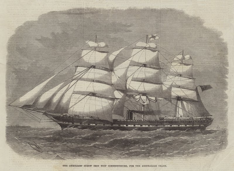 Hjælpejernskibet Somersetshire, til den australske handel af Edwin Weedon
