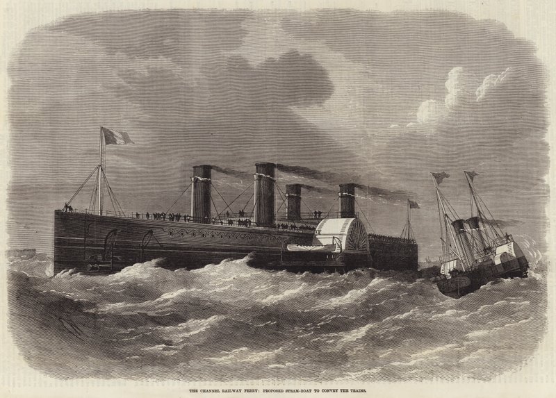 Channel Railway Ferry, foreslået dampbåd til at transportere togene af Edwin Weedon
